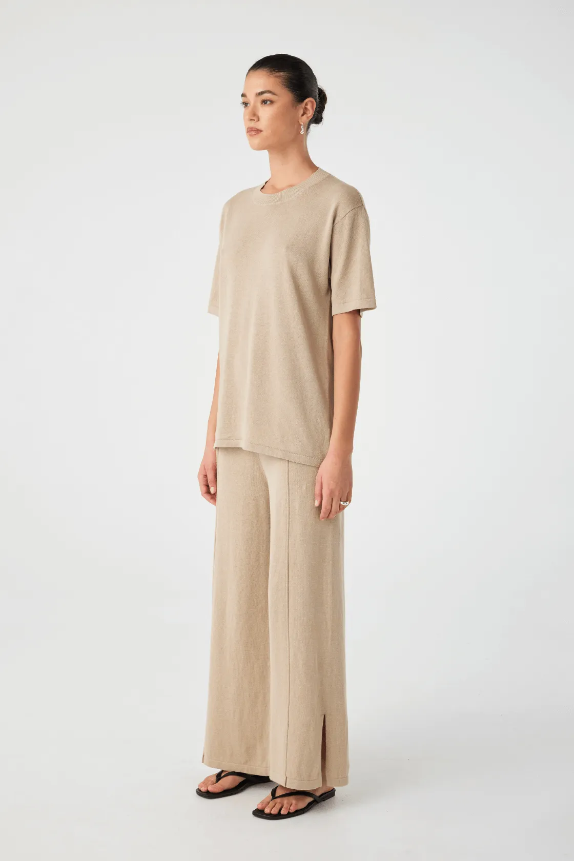 Ada Organic Cotton Linen Pant - Taupe