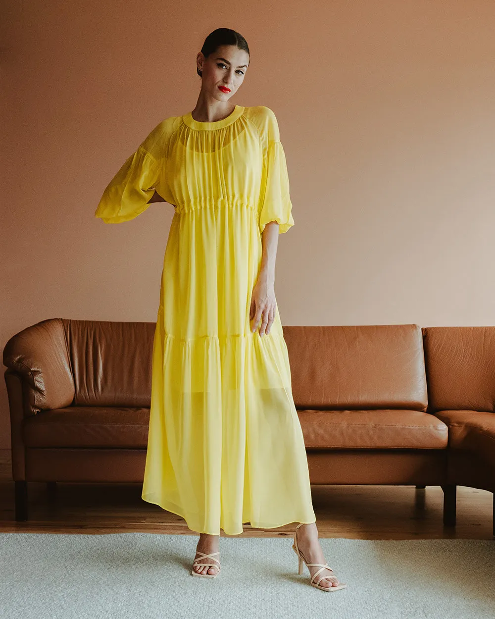 Laurent Dress - Sunglow Yellow